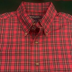 BROOKS BROTHERS LS Non-Iron All Cotton Red Plaid  Shirt